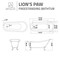Anzzi Diamante 67.32 in Slipper-Style Acrylic Claw Foot Tub in White FT-CF131LXFT-CH - alternate 3